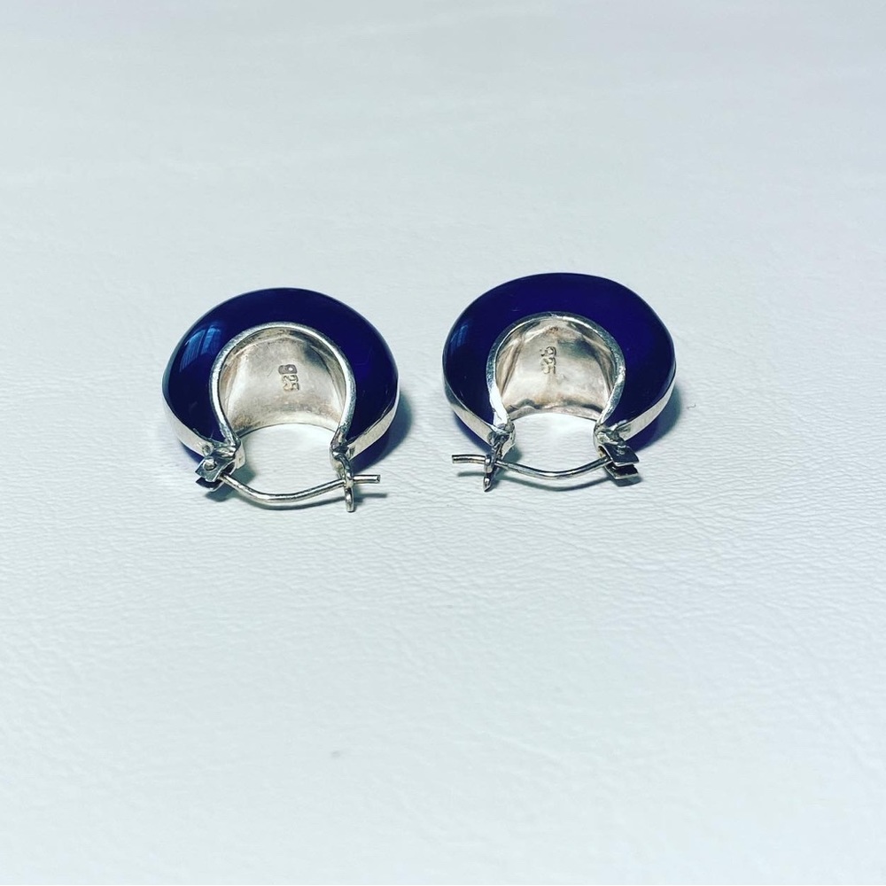 925/sterling silver and resin earrings.